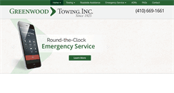 Desktop Screenshot of greenwoodtowing.com